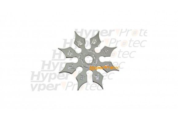 Shuriken étoile de ninja 8 pics métal - 11 cm