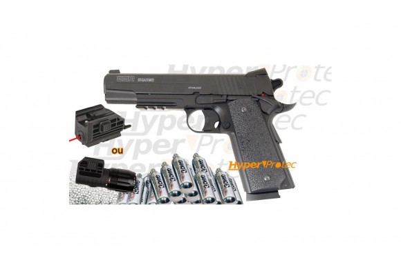 Pack Sig Sauer GSR culasse métal 6 mm avec accessoires