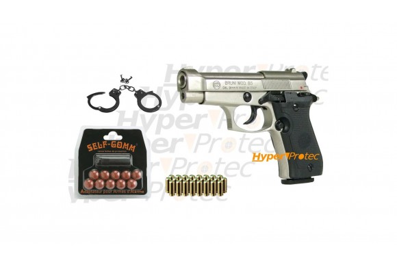 Kit de défense modèle 85 - pistolet alarme nickel