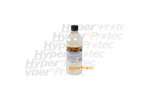 6000 billes 0.25g blanches Gold Fire 6 mm airsoft