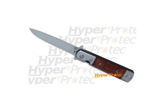 Couteau Herbertz lame lisse manche bois et alu