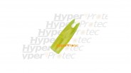 Encoche jaune fluo transparente pour flèche de fibre de verre