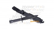 Baïonnette en plastique souple noire pour réplique airsoft