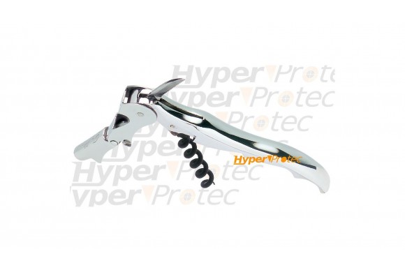 Tire-bouchon chromé Pulltap de Pulltex avec double levier