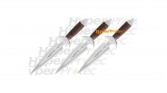 3 couteaux de lancer Black Jet Kit Rae - 27 cm