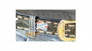 Ceinture noire de western country modèle aigle américain