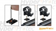 fixation d'accessoire 22mm sur Adaptateur de rail de 11mm