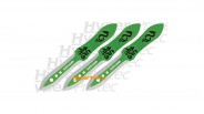 Set de 3 couteaux de lancer Black Legion vert Emerald - 21 cm