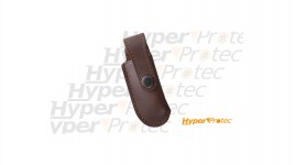 Etui de couteau 12cm max en cuir marron