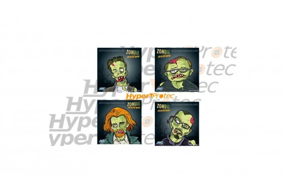 100 Cibles ZOMBIE Nation 14x14cm