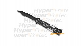 Couteau papillon spider venom noir