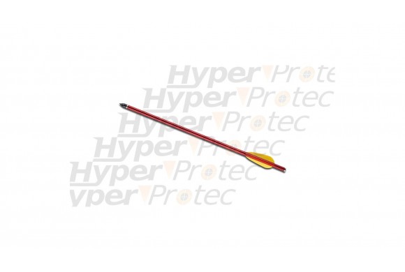 Flèche trait carreau 44cm aluminium rouge ou noire 16 pouces