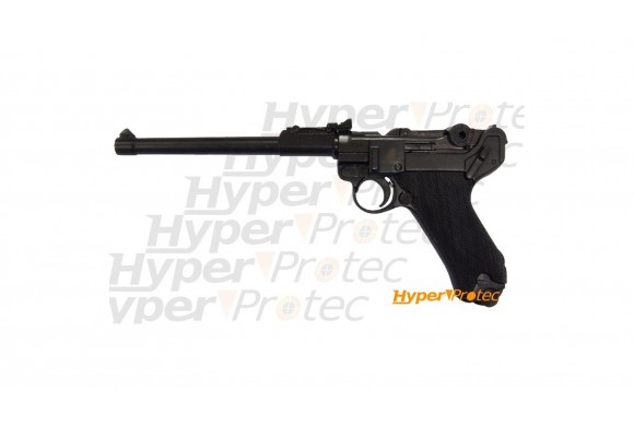 Pistolet Luger P08 artillerie de collection en métal bronzé noir