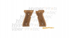 Set de 2 plaquettes bois pour Beretta Kimar Chiappa alarme 92 avec grip