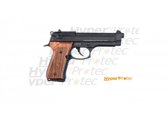 Pistolet alarme Chiappa 92 avec plaquettes bois grip