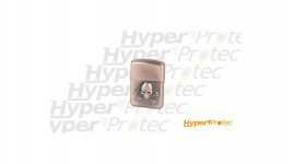 Briquet zippo tête de mort aspect cuivre